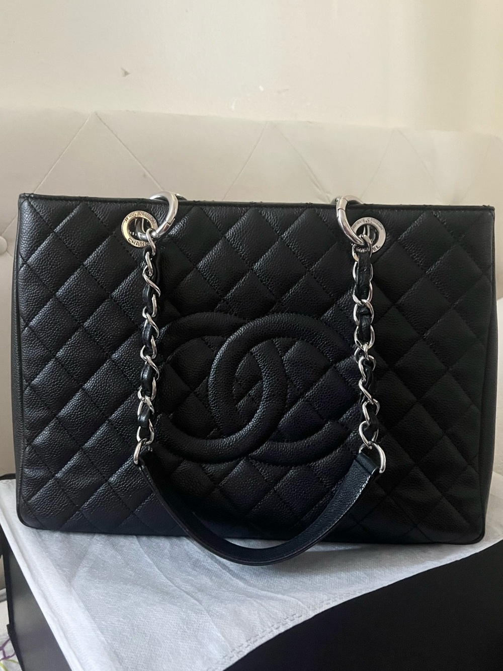 Chanel Caviar GST Silver Hardware Tote